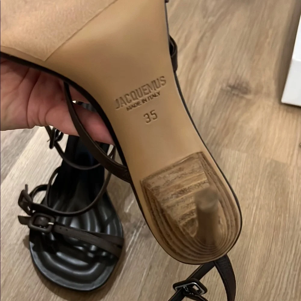 Jacquemus Brown High Heel Sandals - Picture 8 of 12